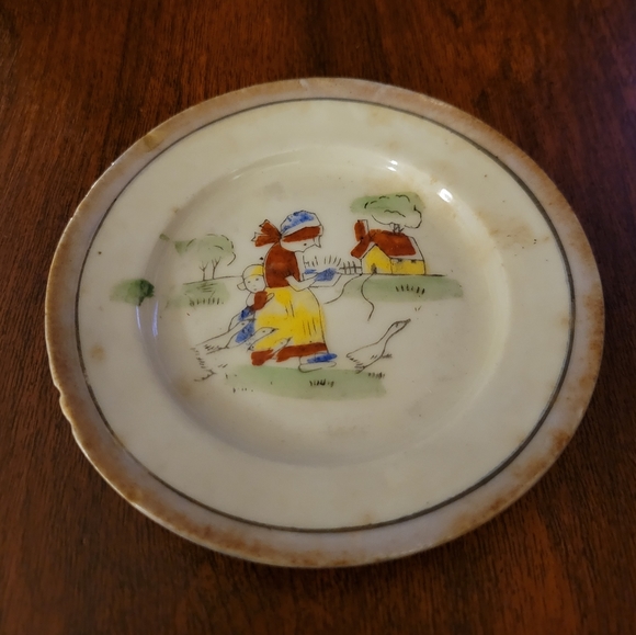 Dining Vintage China Plate With Farm Themed Design Poshmark